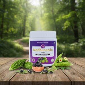 Madhunanda Powder (डायबिटीज नियंत्रण पाउडर) – Ayurvedic Karela Jamun Formula for Sugar Balance.